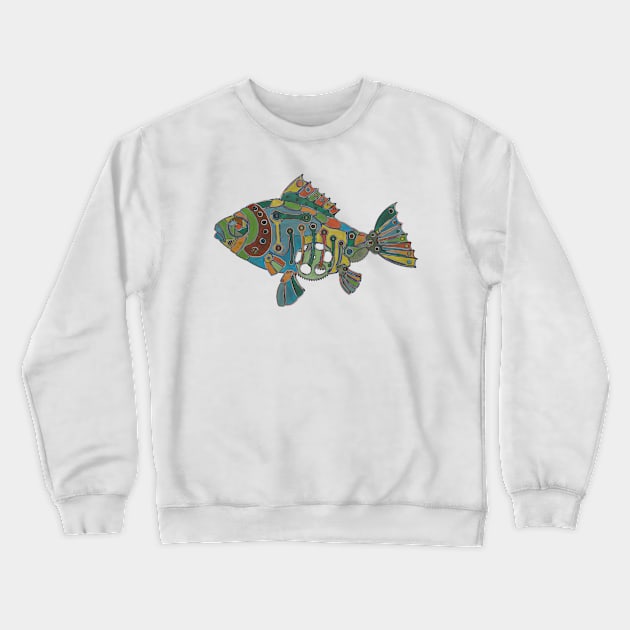 The ColorFish: Gears and Gills Crewneck Sweatshirt by cannibaljp